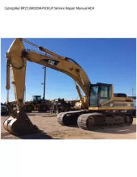 Caterpillar BP25 BROOM-PICKUP Service Repair Manual AEH preview