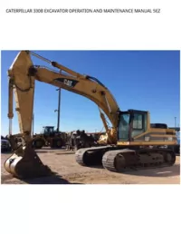 CATERPILLAR 330B EXCAVATOR OPERATION AND MAINTENANCE MANUAL 5EZ preview