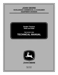 John Deere X495 and X595 Garden Tractors Service Repair Manual - TM2158 preview