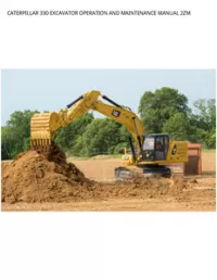 CATERPILLAR 330 EXCAVATOR OPERATION AND MAINTENANCE MANUAL 2ZM preview