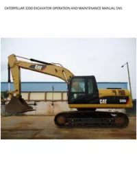 CATERPILLAR 320D EXCAVATOR OPERATION AND MAINTENANCE MANUAL SNS preview