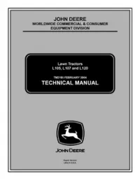 John Deere L105 L107 L120 Service Manual - TM2185 preview