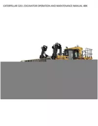 CATERPILLAR 320 L EXCAVATOR OPERATION AND MAINTENANCE MANUAL 4BK preview