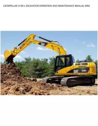 CATERPILLAR 319D L EXCAVATOR OPERATION AND MAINTENANCE MANUAL KRM preview
