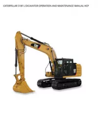 CATERPILLAR 318F L EXCAVATOR OPERATION AND MAINTENANCE MANUAL HCP preview