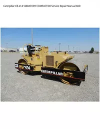 Caterpillar CB-414 VIBRATORY COMPACTOR Service Repair Manual 6KD preview