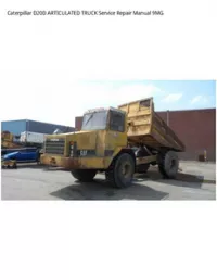 Caterpillar D20D ARTICULATED TRUCK Service Repair Manual 9MG preview