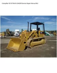 Caterpillar 951B TRACK LOADER Service Repair Manual 86J preview