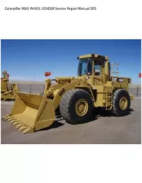 Caterpillar 966E WHEEL LOADER Service Repair Manual 2FD preview