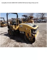 Caterpillar CB-335E VIBRATORY COMPACTOR Service Repair Manual C3C preview