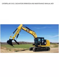 CATERPILLAR 316E L EXCAVATOR OPERATION AND MAINTENANCE MANUAL WZY preview