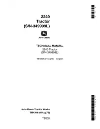 John Deere 2240 Tractor Service Manual - TM4301 preview