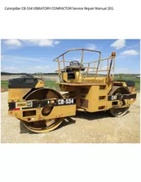 Caterpillar CB-534 VIBRATORY COMPACTOR Service Repair Manual 2EG preview