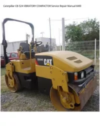Caterpillar CB-524 VIBRATORY COMPACTOR Service Repair Manual 6WD preview