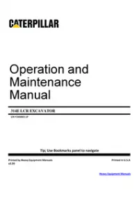CATERPILLAR 314E LCR EXCAVATOR OPERATION AND MAINTENANCE MANUAL YCW preview
