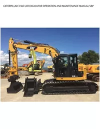 CATERPILLAR 314D LCR EXCAVATOR OPERATION AND MAINTENANCE MANUAL SBP preview