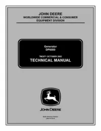 John Deere DP6000 Generator Service Manual - TM2071 preview