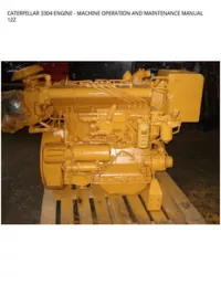 CATERPILLAR 3304 ENGINE - MACHINE OPERATION AND MAINTENANCE MANUAL 12Z preview