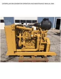 CATERPILLAR SR4 GENERATOR OPERATION AND MAINTENANCE MANUAL 6WA preview