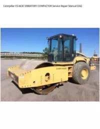 Caterpillar CS-663E VIBRATORY COMPACTOR Service Repair Manual DAG preview