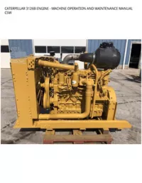 CATERPILLAR 3126B ENGINE - MACHINE OPERATION AND MAINTENANCE MANUAL CSW preview