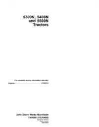 John Deere 5300N 5400N 5500N Tractors Service Manual - TM4598 preview