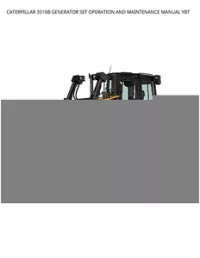CATERPILLAR 3516B GENERATOR SET OPERATION AND MAINTENANCE MANUAL YBT preview