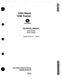John Deere 1530 Tractor Service Repair Manual - TM4280 preview