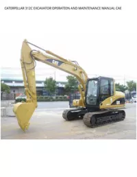 CATERPILLAR 312C EXCAVATOR OPERATION AND MAINTENANCE MANUAL CAE preview