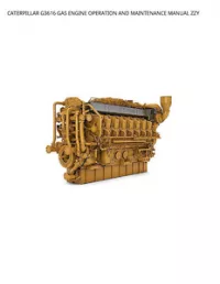 CATERPILLAR G3616 GAS ENGINE OPERATION AND MAINTENANCE MANUAL ZZY preview
