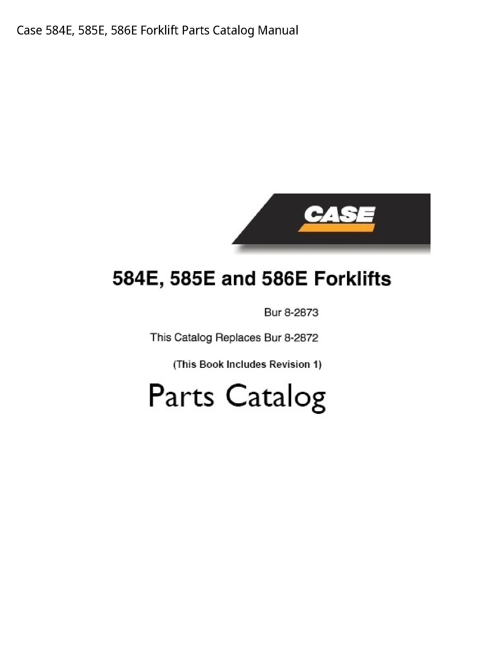 Case/Case IH 584E Forklift Parts Catalog manual