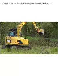 CATERPILLAR 311C EXCAVATOR OPERATION AND MAINTENANCE MANUAL CKE preview