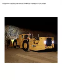 Caterpillar R1600H LOAD HAUL DUMP Service Repair Manual 9SD preview