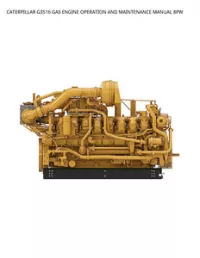 CATERPILLAR G3516 GAS ENGINE OPERATION AND MAINTENANCE MANUAL 8PW preview
