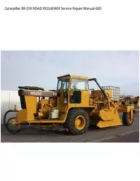 Caterpillar RR-250 ROAD RECLAIMER Service Repair Manual 6ED preview