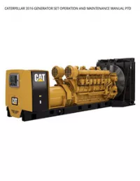 CATERPILLAR 3516 GENERATOR SET OPERATION AND MAINTENANCE MANUAL PTD preview