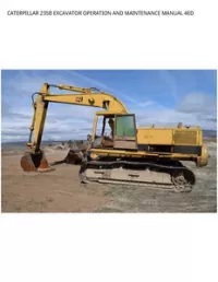 CATERPILLAR 235B EXCAVATOR OPERATION AND MAINTENANCE MANUAL 4ED preview