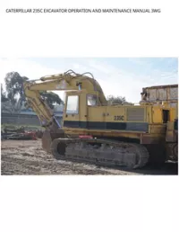 CATERPILLAR 235C EXCAVATOR OPERATION AND MAINTENANCE MANUAL 3WG preview