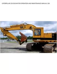 CATERPILLAR 235 EXCAVATOR OPERATION AND MAINTENANCE MANUAL 32K preview
