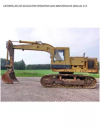 CATERPILLAR 225 EXCAVATOR OPERATION AND MAINTENANCE MANUAL 61X preview