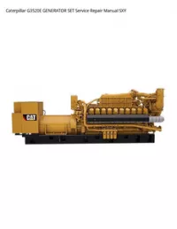 Caterpillar G3520E GENERATOR SET Service Repair Manual SXY preview