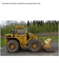 Caterpillar G910 WHEEL LOADER Service Repair Manual 3SD preview