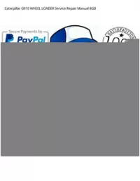 Caterpillar G910 WHEEL LOADER Service Repair Manual 8GD preview