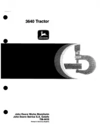 John Deere 3640 Repair Service Manual - TM4419 preview
