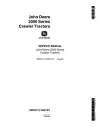 John Deere 2000 Series Crawler Tractors Service Repair Manual - SM2037 preview