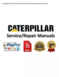 Caterpillar SKPAC-40 QUICK COUPLER-AC MB Service Repair Manual Z3L preview
