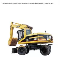 CATERPILLAR M318 EXCAVATOR OPERATION AND MAINTENANCE MANUAL 8SS preview