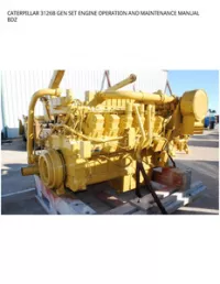 CATERPILLAR 3126B GEN SET ENGINE OPERATION AND MAINTENANCE MANUAL BDZ preview