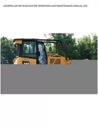 CATERPILLAR M318 EXCAVATOR OPERATION AND MAINTENANCE MANUAL 6ES preview