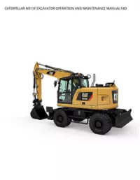 CATERPILLAR M315F EXCAVATOR OPERATION AND MAINTENANCE MANUAL F4D preview